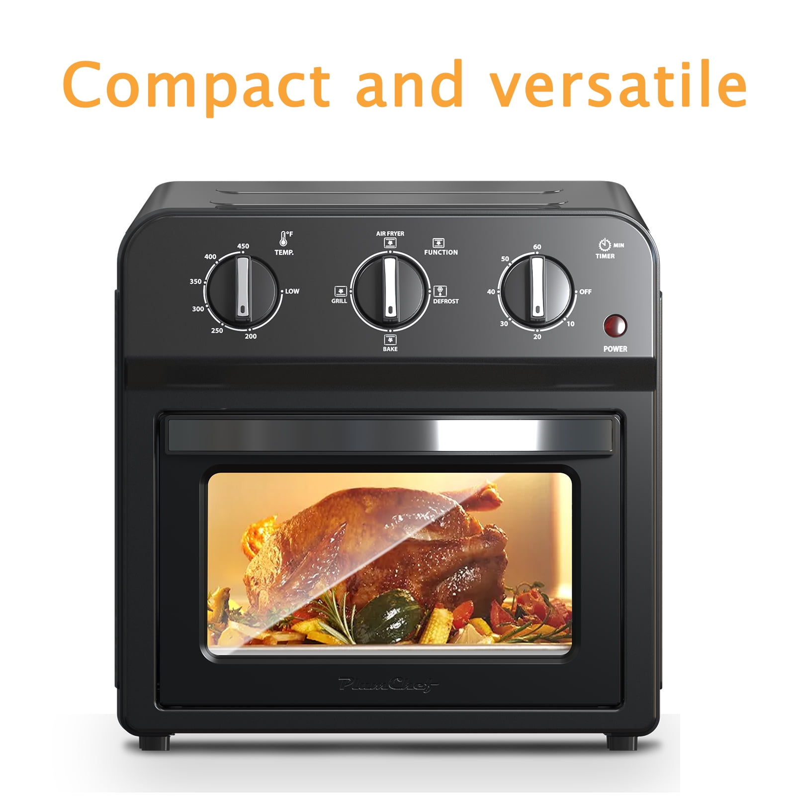 7-in-1 13-Quart Air Fryer & Oven, 360° hot air circulation, adjustable time and temperature control, multi-functional convection countertop oven
