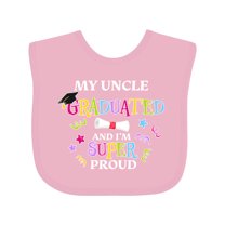 Inktastic My Uncle Graduated and I'm Super Proud Boys or Girls Baby Bib