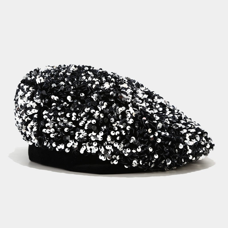 9999 Sparkle Stretchable Stylish Lightweight Sequin Beret Beanie Hat, Royal 61tI3h1QNLL._AC_UY350_.jpg main image 4