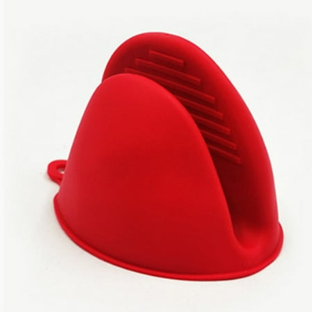 

2Pcs Oven Mini Mitts Silicone Heat Resistant Anti-Scald Gloves for Cooking Red