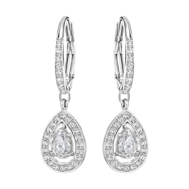 Pendientes SWAROVSKI Una Angelic Drop con cristal transparente pavé