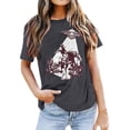 thumbnail image 3 of Wang6 Women's Plus Size Graphic Tees Summer Western Cowboy Printed Loose Fit Tops Trendy Short Sleeve Going out T Shirts 0629LiBlack S, 3 of 5