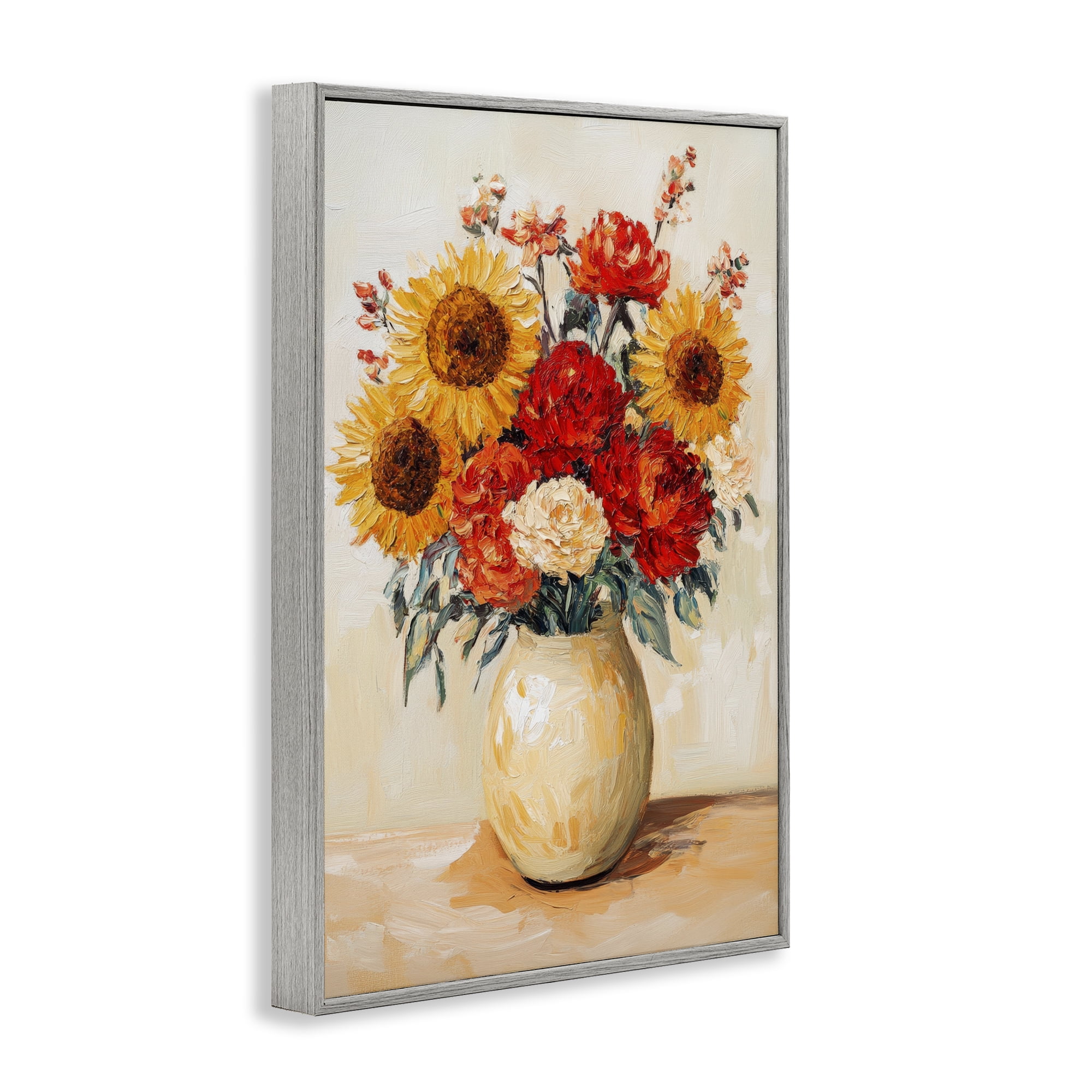 Charming Bouquet of Fall Gray Framed Giclee Art, design by Petal Prints Design