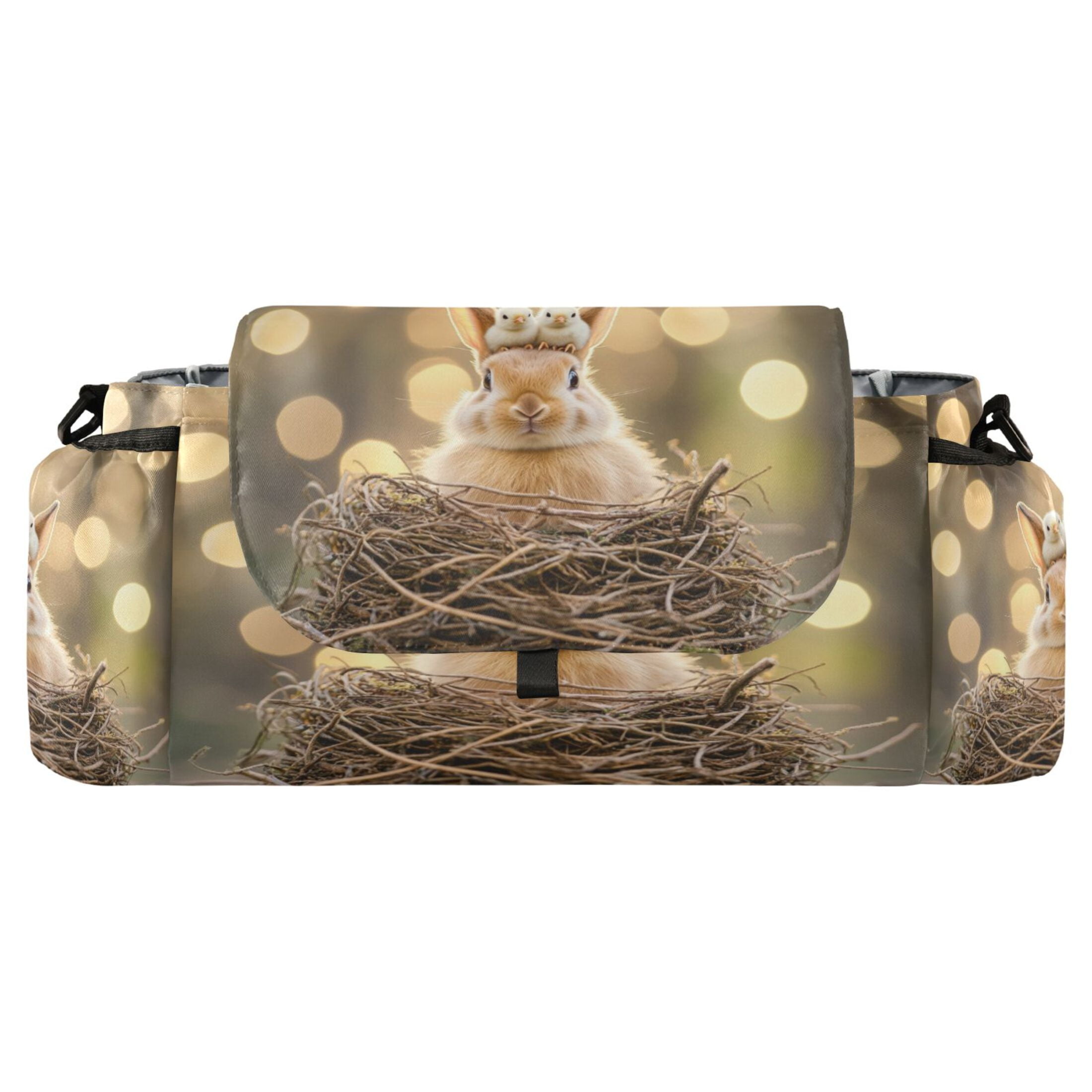 DIXRUYEE Stroller Organizer Squirrel's Spring Smile Printed