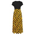 thumbnail image 4 of TIMIFIS Robes Maxi d'Halloween pour Femmes à Manches Courtes, Col Rond, Vintage, Halloween, Horreur, Citrouille Imprimée, Fête, Bal, Longue Robe Automne/hiver, 4 of 5