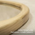 thumbnail image 3 of YAURA 30" Large Round Natural Wood Wall Mirror, Asymmetrical Wavy Solid Wood Mirror, Scandi & Boho Decor, Shatterproof, 3 of 8