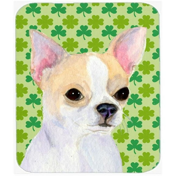 Chihuahua St. Patricks Day Shamrock Portrait Mouse Pad, Hot Pad Or Trivet