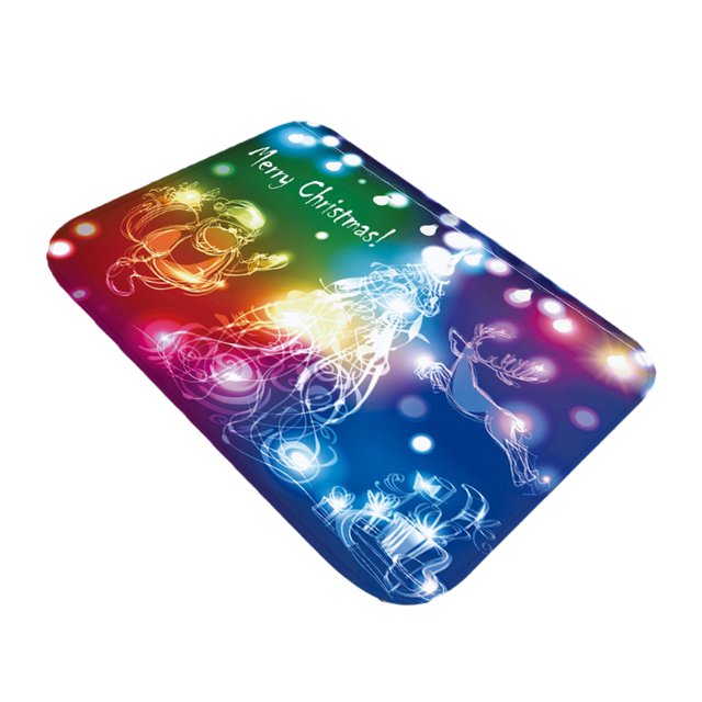 Yuarrent Felpudo rectangular navideño para puerta de entrada, amplia aplicación, antideslizante, práctico y decorativo Juegos de accesorios de baño Como se muestra 50 cm × 80 cm