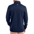 thumbnail image 2 of Men's-Cutter & Buck  Navy Syracuse Orange DryTec Traverse Stretch Eco Tri-Blend Quarter-Zip Pullover, 2 of 2