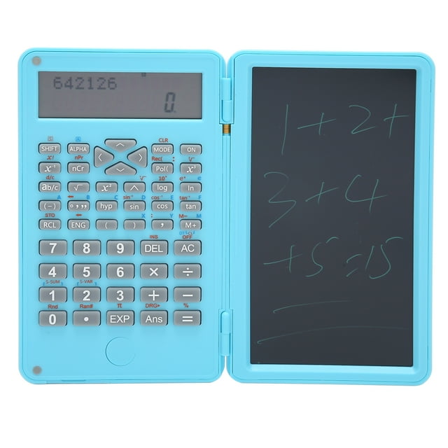 Calculator with Notepad, Professional Scientific Calculator with 10 Digits LCD Display, Battery Powered Office Desk Calcultors for Home School
