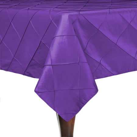

Ultimate Textile (5 Pack) Embroidered Pintuck Taffeta 72 x 72-Inch Square Tablecloth Purple