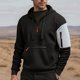 thumbnail image 1 of pstuiky camisas de manga larga para hombre, Sudadera con capucha y cremallera de manga larga con bloques de color para hombre tops de invierno para hombre m, 1 of 7