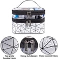 thumbnail image 4 of TIFOR Makeup Bags Double layer Travel Cosmetic Cases Make up Organizer Toiletry Bags，Travel Bag Essentials (White), 4 of 7