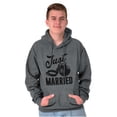 thumbnail image 5 of Just Married Bride Groom Newlywed Hoodie Sweatshirt Women Men Brisco Brands 2X, 5 of 6