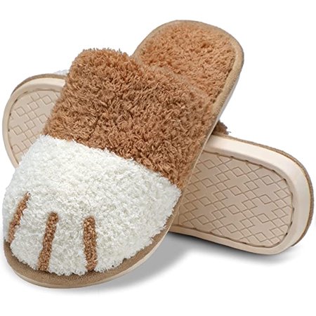 

Cute Animal House Slippers for Women Cozy Memory Foam Mens Slippers Soft Warm Slip Anti-Skid Rubber Sole Creative Gifts for Women Mom Girlfriend(Women)