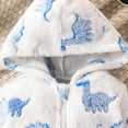 thumbnail image 6 of DHFJKG Infant Toddler Fluffy Snowsuit Hooded Onesie Long Sleeve Cartoon Dinosaur Printed Zipper Jumpsuit For Baby 3-24 Months Fuzzy Comfort One-Pieces, 6 of 8