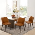 thumbnail image 5 of Sillas de comedor COLAMY, 6 unidades, modernas, de piel sintética, color marrón claro, 5 of 5