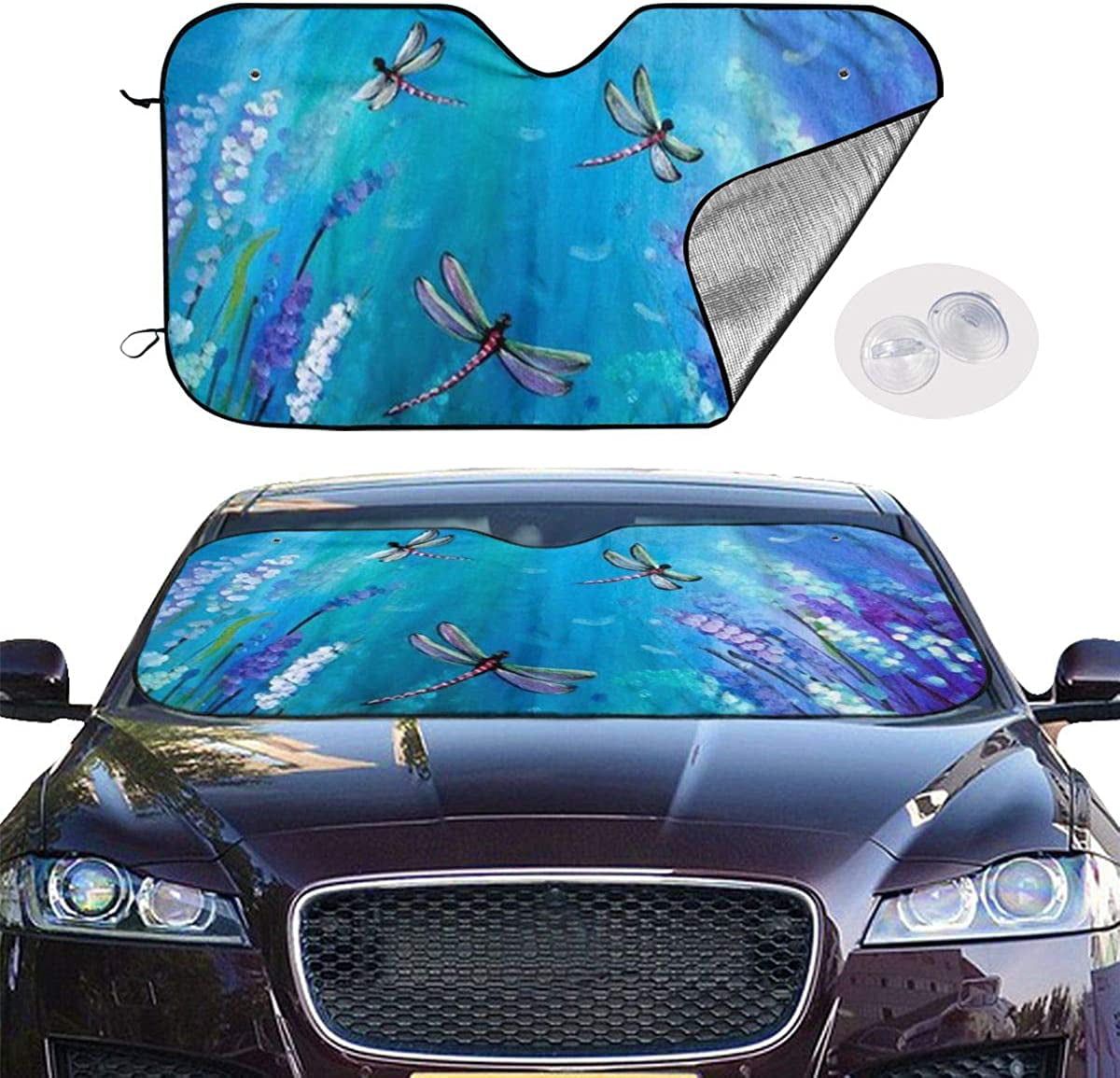 Standard 51 X 27 Inch Blocks Uv Rays Sun Visor Protector Steam Train And Railway Car Windshield Sun Shade Easy To Use To Keep Your Vehicle Cool And Damage Free Fits Windshields Of Various Sizes