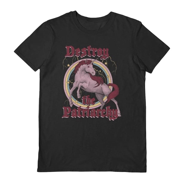 Thiago Correa - Camiseta Destroy The Patriarchy para Adultos Unisex (Negro)