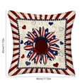 thumbnail image 3 of Clearance Under $5 Boovnll 4th of July Pillow Covers 18x18 - Red White Blue Stars Stripe Throw Pillow Covers, Linen Patriotic Pillow Covers for Memorial Day Home Sofa Decor, 4th of July Decorations, 3 of 6