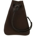 thumbnail image 3 of Leather Drawstring Pouch, Coin Bag, Medicine Tobacco Pouch Medieval Reenactment Made in U.S.A. by Nabob Leather (Brown, Wide), 3 of 10