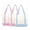 B, variant on 3Pcs Reusable Canvas Shopping Tote with Zipper Closure and Front Pocket, Durable Daily Carry Bag for Grocery and Everyday Use