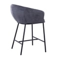 thumbnail image 6 of LumiSource Black Steel, Charcoal Fabric Ashland Counter Stool - Set of 2, 6 of 8