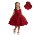 thumbnail image 6 of Ugoldhm Girls Halter Sequin Tulle Dress - Sparkle Wedding Flower Girl Dress, Birthday Party Wear (3-8 Years), 6 of 8