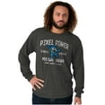 thumbnail image 5 of Mega Man Pixel Power 80s 8bit Gamer Long Sleeve TShirt Men Women Brisco Brands S, 5 of 6
