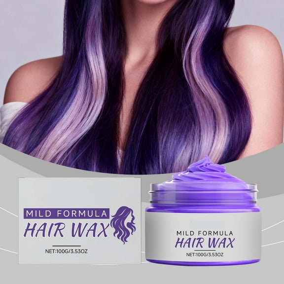 Komiseup Temporary Purple Hair Washable Non Greasy Matte Unisex Party Style