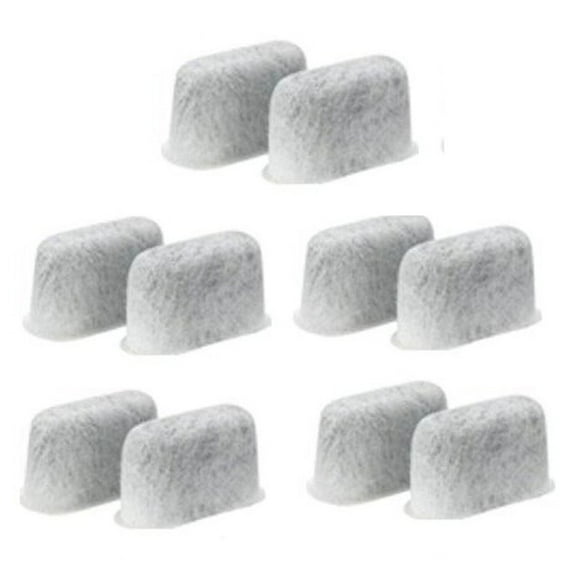 10 pcs Generic Replacement Activated Carbon Filter package of white Charcoal water Filter for Cuisinart coffee machines.