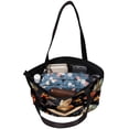 thumbnail image 5 of Thanksgiving Stylish Hand-Held Canvas Leather Mix Tote Bag with Twill, Sponge, Jeanette Material | 30x10.5x39cm/11.8x4.1x15.4in Size, 5 of 5
