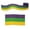 Mardi Gras, variant on Beistle - FR Red, White & Green Crepe Streamer - 2½" x 30' - Pack of 12