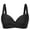 Black, variant on Women's Twist Front Bikini Top V Neck Push Up Padded Swimsuit Top Elegant Bathing Suits Black L(L)