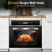 24 Electric Single Wall Oven 2.5 Cu.ft Convection Stainless Steel Built-in Electric Ovens with 11 Functions, 8 Automatic Recipes, 2800W, 240V, Upgraded