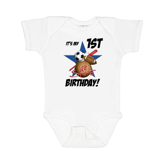 Inktastic 1st Birthday All Stars Boys Baby Bodysuit