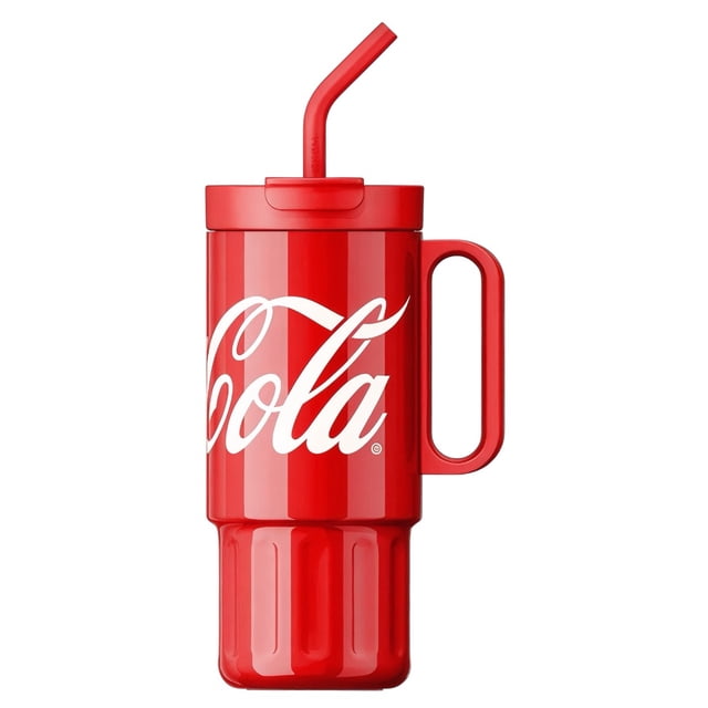 Termo de acero inoxidable color rojo de 1.2 litros, Coca Cola