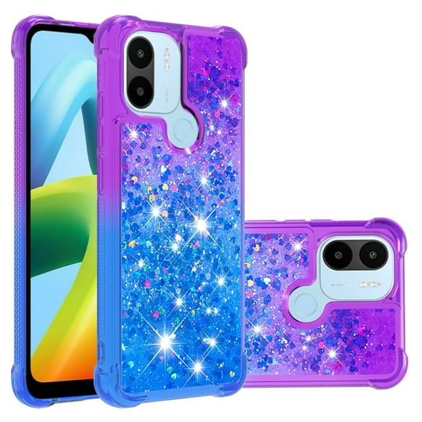 Funda para Xiaomi Redmi A1/ Redmi A1 Plus Transparente con Brillos Carcasa Protectora Antigolpes con Glitter Brillante