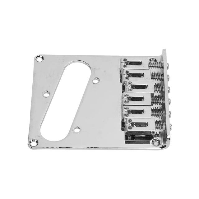 Saddle Bridges, 5 Mounting Holes Glossy Scratch Easy Installation Fixed Guitar Bridge For TL Electric Guitars