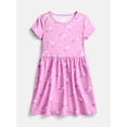 thumbnail image 2 of Wonder Nation Little Girls and Big Girls Play Dress with Short Sleeves, 2 Pack, Sizes XS-XXL, 2 of 3
