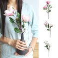 thumbnail image 1 of Gwong Decoración hogareña 1pc 2 cabezas artificial magnolia seda flor home cafe tienda hotel fiesta fiesta Gwong 21006873, 1 of 6