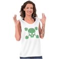thumbnail image 3 of Saint Patrick's Day Shamrock Skull Plus Size Graphic Tank Top Brisco Brands 2X, 3 of 5