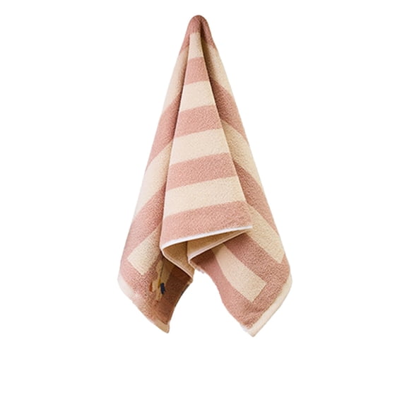 Byujiro Striped Hand Towel Soft Absorbent Towel with Cute Embroidery, Thick Plush Lint-Free Face Towel, Durable Fade-Resistant Towel for Kids & Adults, Ideal for Bathroom & Daily Use