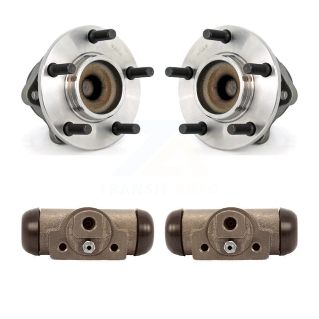 Transit Auto Rear Wheel Cylinders and Hub Bearing Assembly Kit for Car Dodge Caravan Grand Chrysler Town & Country Voyager - Left Right Side (Driver Passenger) K7D-101938