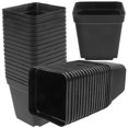 thumbnail image 1 of 100 unids Pequeñas macetas pequeñas plantadoras cuadradas Mini suculento Pote sin platos para Cactus Bonsai (Negro), 1 of 5