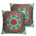 thumbnail image 2 of Acheng  Throw Pillow Covers, Red Mandala Ethnic Flower Home Decor Pillow Cases, 2pcs Sofa Cushion Couch Sofa Pillowcases Decorative White, 2 of 6