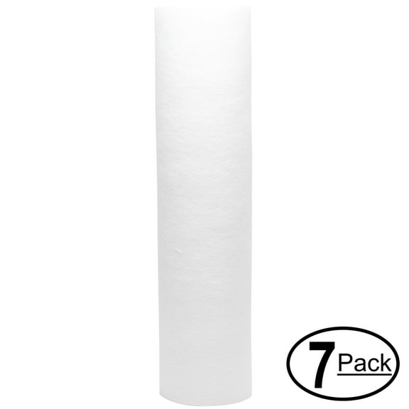 7-Pack Replacement for MaxWater 101086 Polypropylene Sediment Filter - Universal 10-inch 5-Micron Cartridge for MaxWater 9 stage alkaline reverse osmosis System - Denali Pure Brand