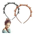 thumbnail image 1 of Fiudx Aro para El Pelo, Pinza para Flequillo de Doble Capa, Diadema Ligera con Lazo, Tocado de Malla Roja, Ideal para Leer, Yoga Práctico, Accesorio Elegante para Mujer, Material Abs, Ajuste Comodo., 1 of 4