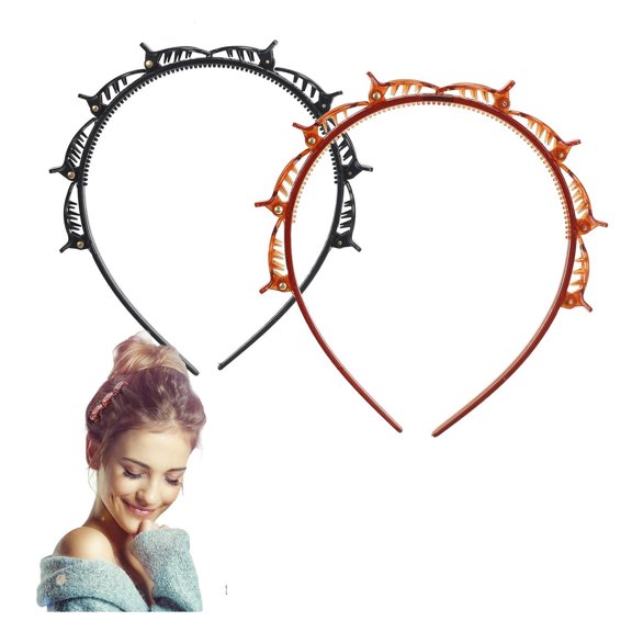 Momihoom Hairband - Double Layer Twist Plait Headband, Women Hair Tools