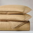 thumbnail image 2 of Superior Bella 100% Silk Pick Stitch Quilt and Sham Set, Queen, Light Brown, 2 of 10